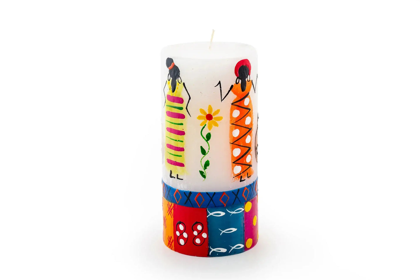 Thumbprint Artifacts - African Ladies Candle: Taper 9" pair (8 hour burn time)