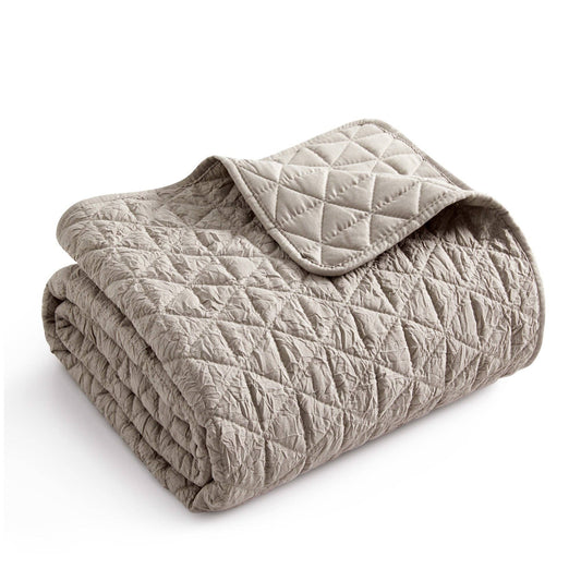 Levtex Home - Rowan Quilted Throw: Tan