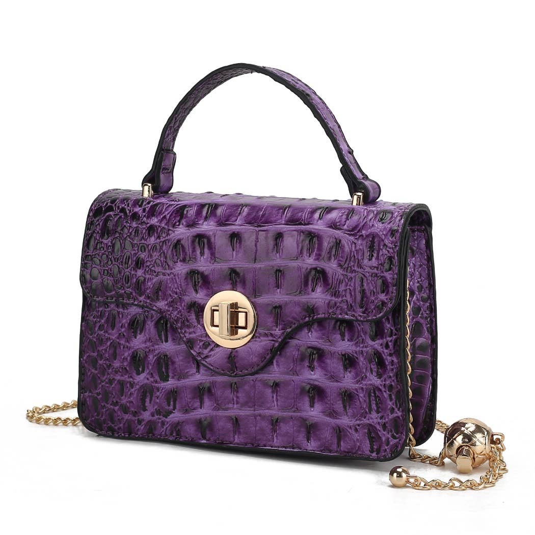 MKF Collection - MKF Mae Women's Mini Crossbody Stylish Vegan Leather Bag.: Fuchsia