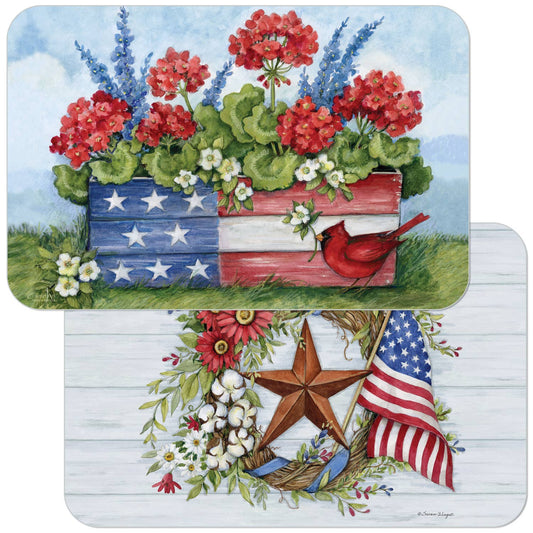 CounterArt/Highland Home/Thirstystone - Geranium Box Reversible Rectangular Plastic Placemat