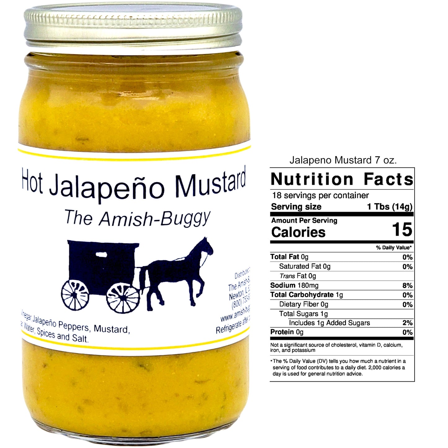 Arndt's Fudgery LLC - Amish Made Mustards Jar: Jalapeno Hot