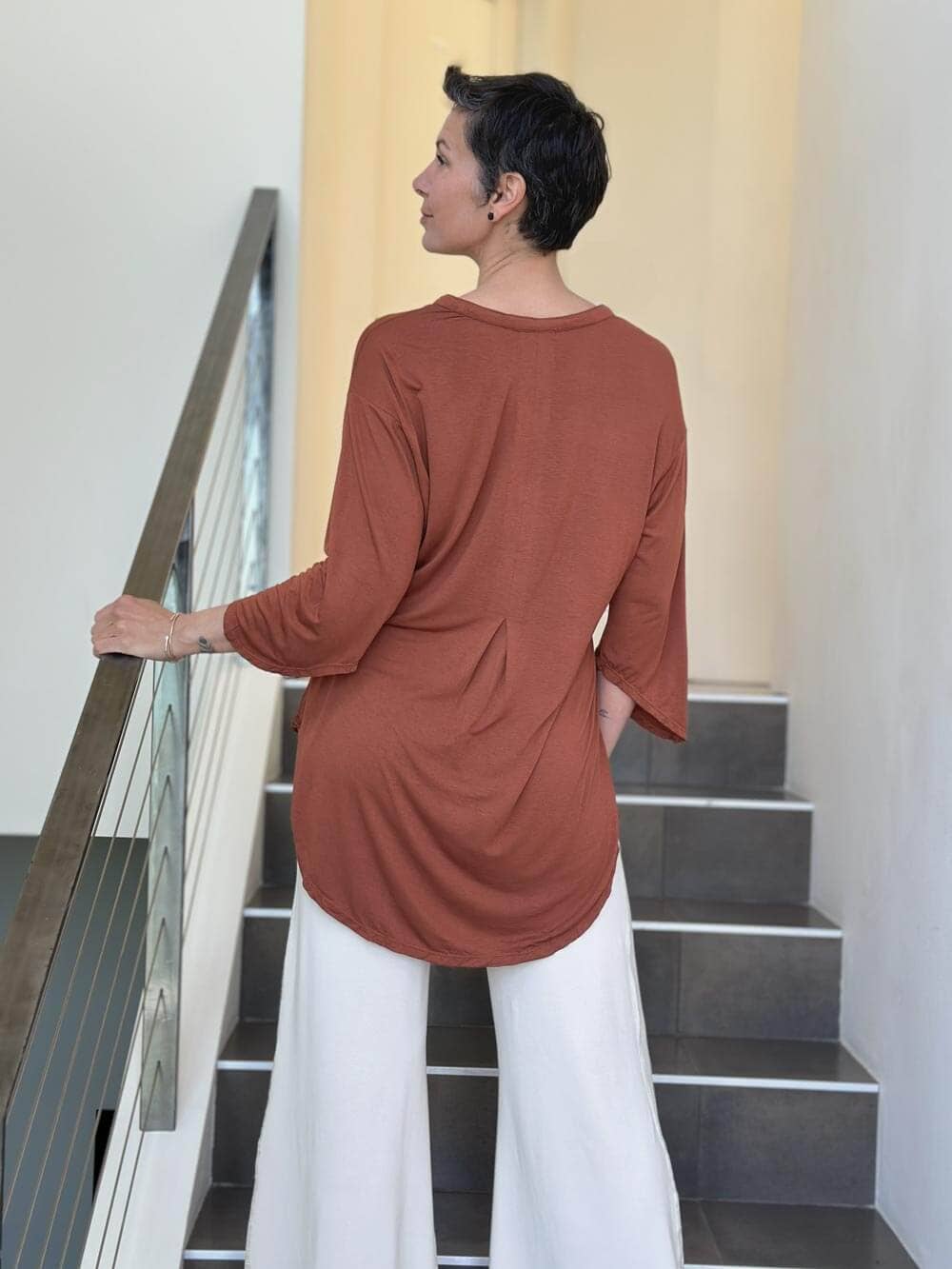 CARAUCCI - Kurta Tunic: Copper / One Size
