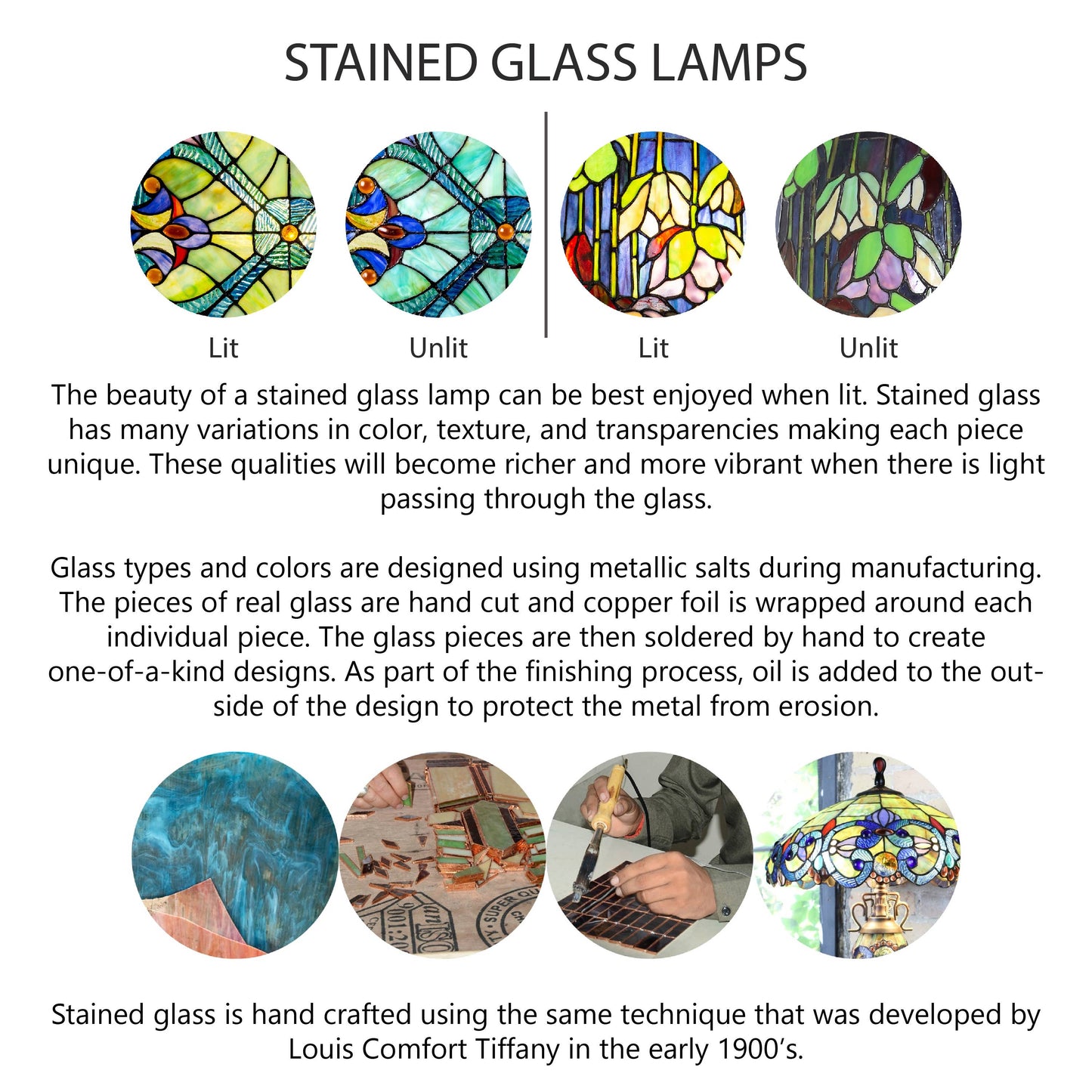 River of Goods - 24.5"H Double Lit Amber Bowl Shade Stained Glass Table Lamp