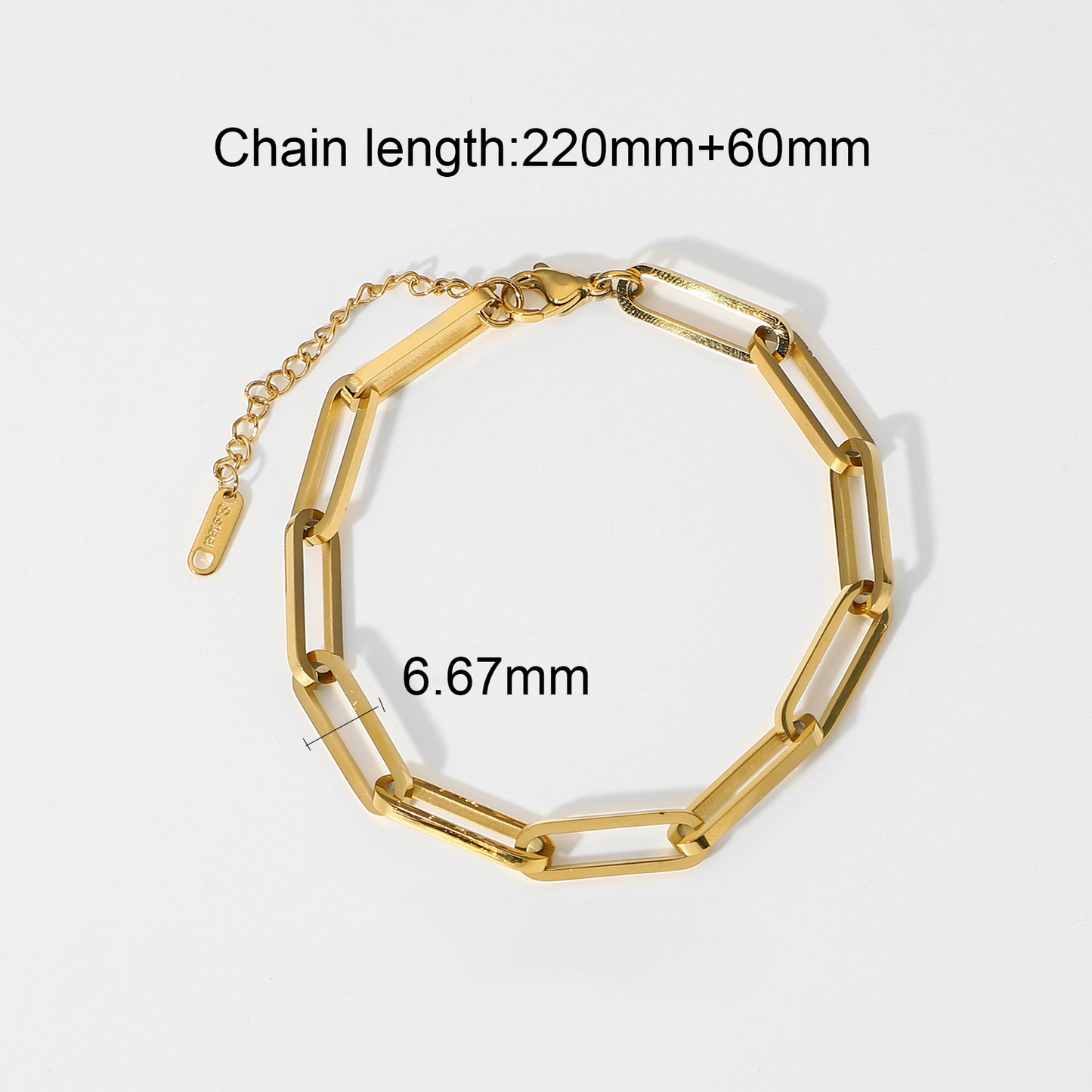 Mio Queena - Multi Style 18K Gold Plated Steel Chain Bracelets - FGS: D