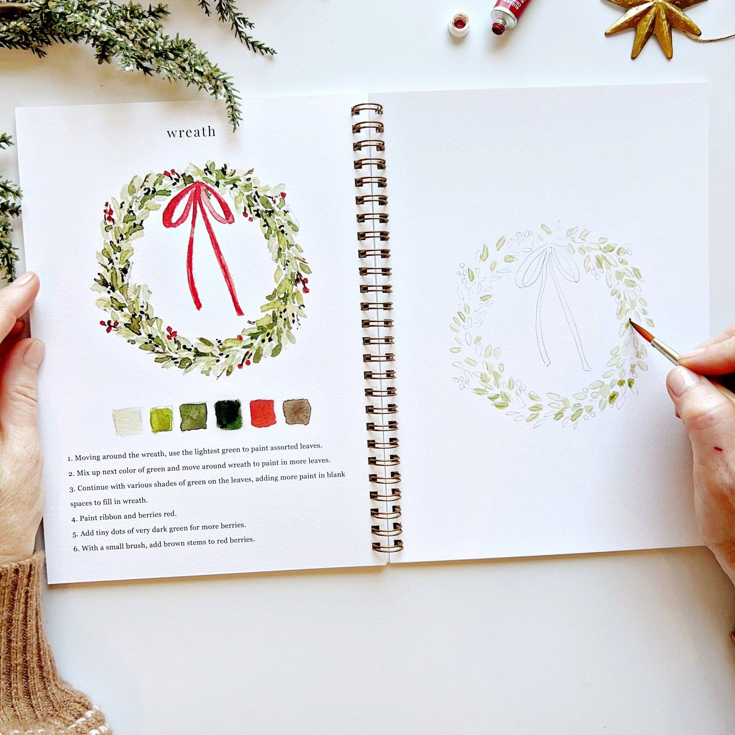 emily lex studio - Christmas watercolor workbook presale
