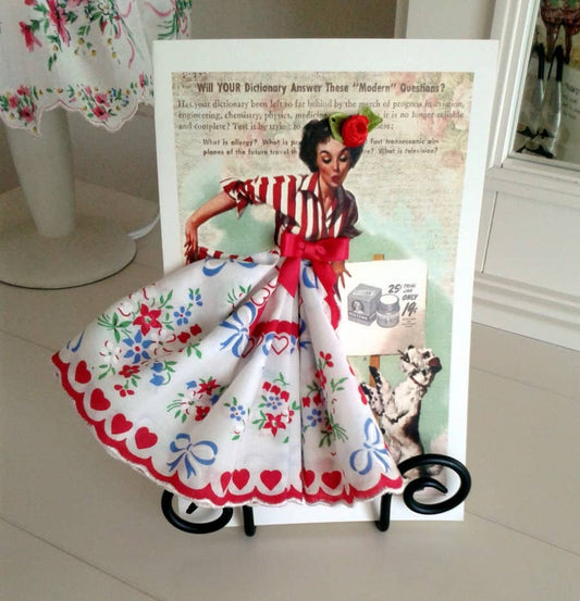 MOMENTS IN THYME - Retro Pinup Keepsake Hanky Card
