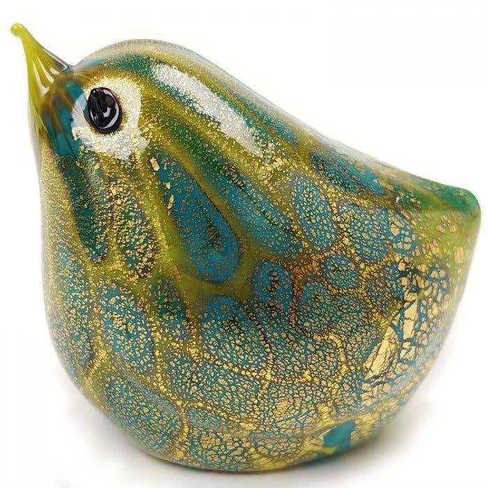 Alice Sturzinger LLC - Murano Little Bird of Inspiration Figurine - Muliple Color: Aqua