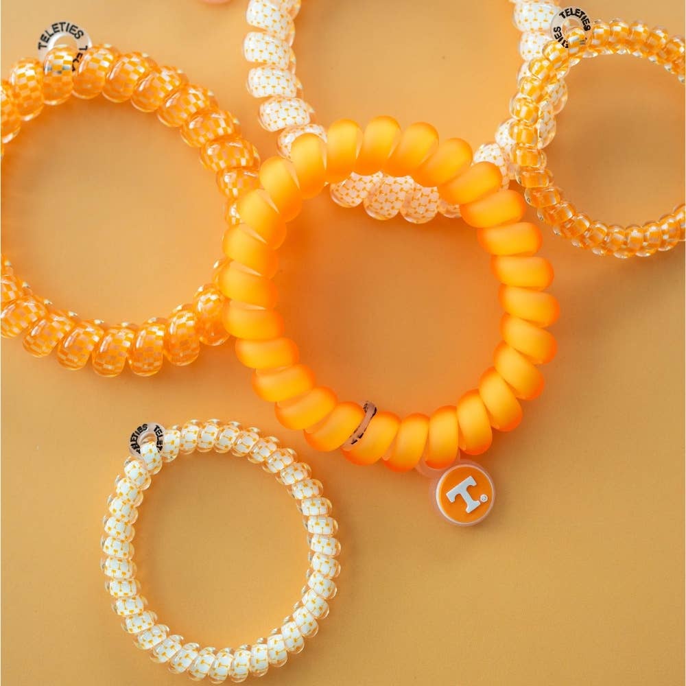 TELETIES - Spiral Hair Coils | Large | Go Vols! Hair Ties