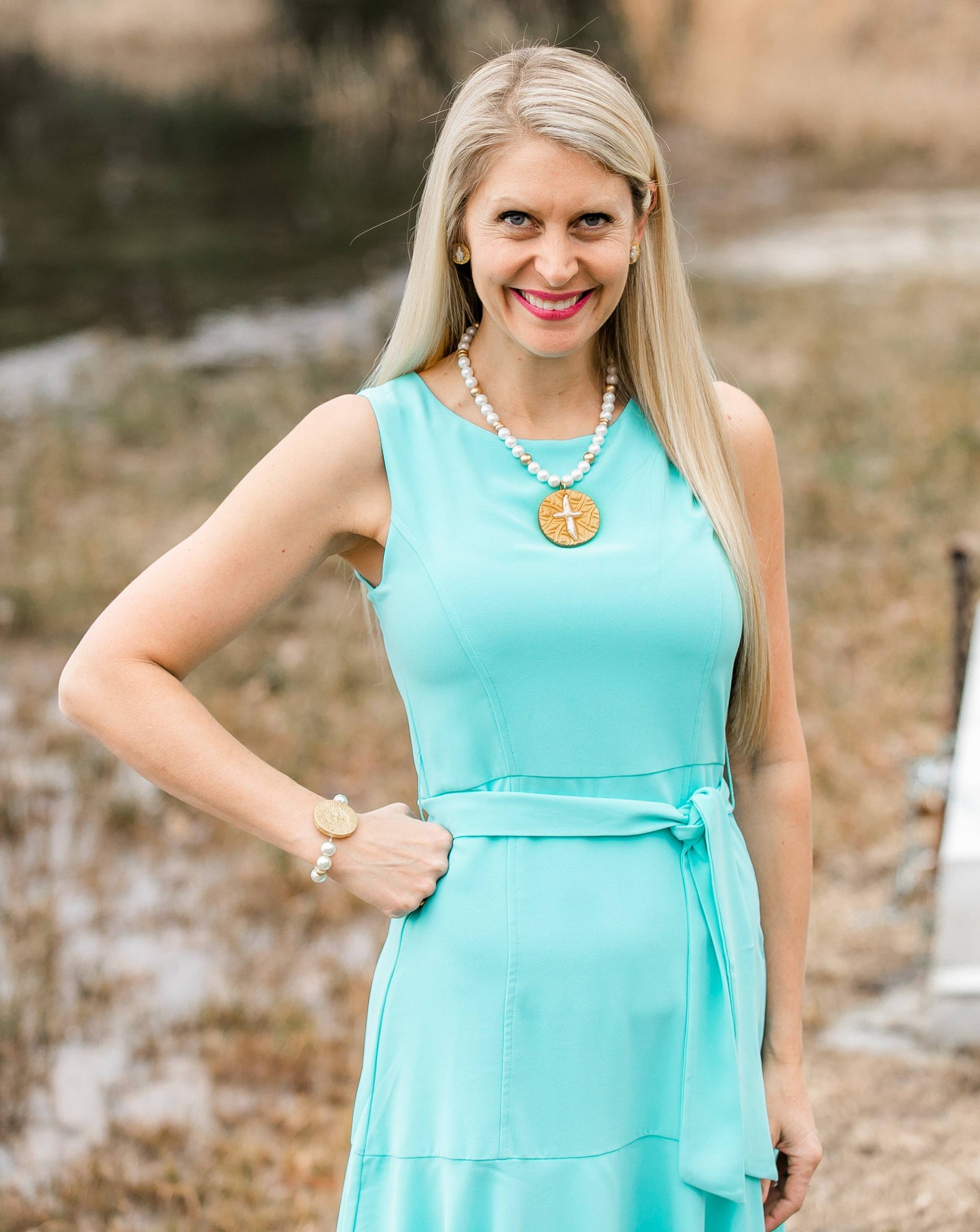 Hidden Truth Jewelry - Pearl with Victory Cross Bracelet