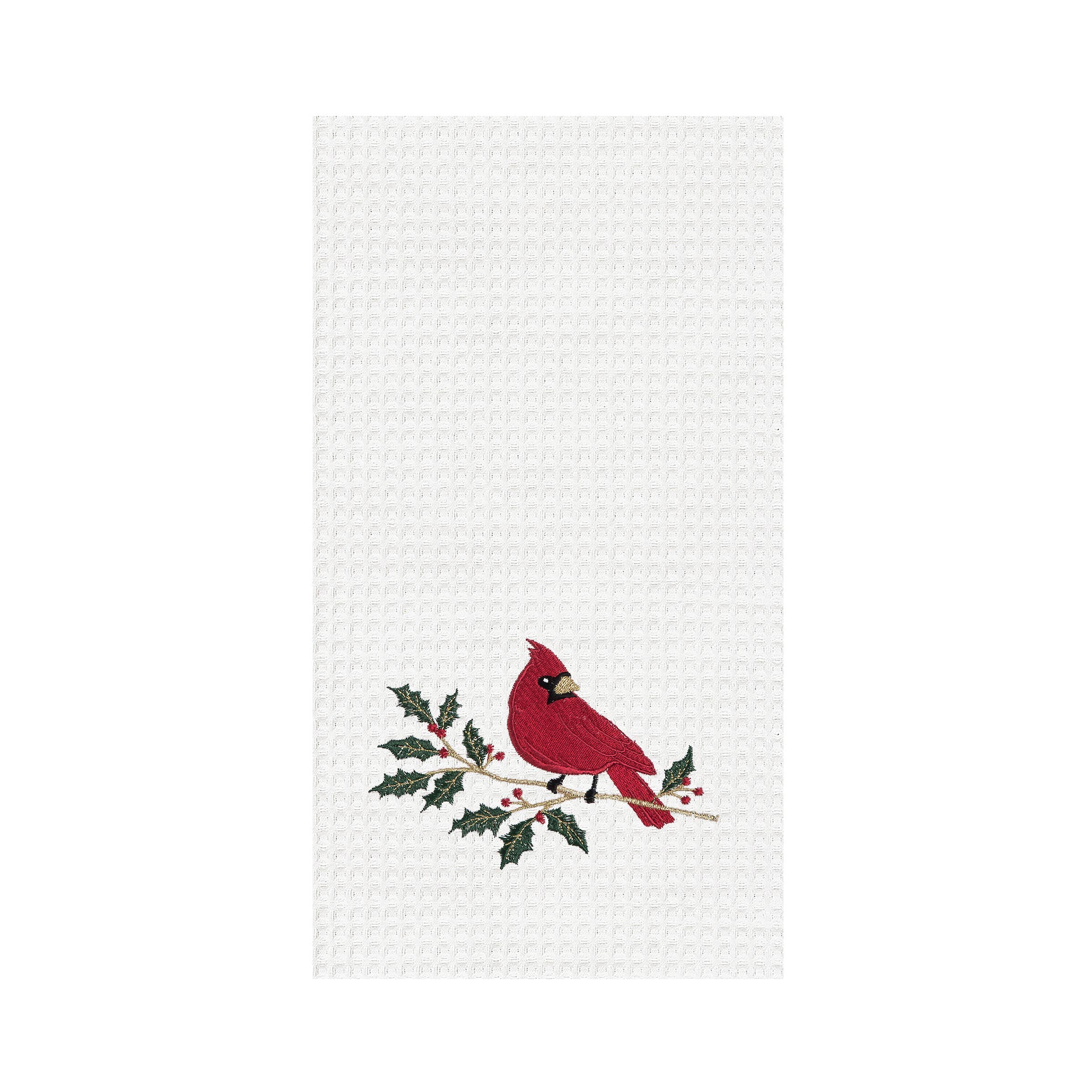 C&F Home - Christmas Cardinal In Topiary Kitchen Towel - Thumbnail 2
