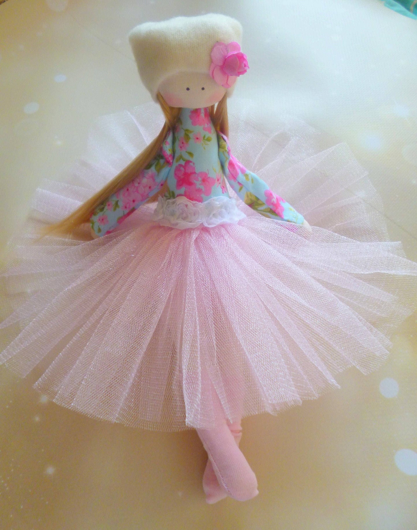 ChernikovaNataliya - Handmade Little Princess Ballerina Textile Doll, Gift