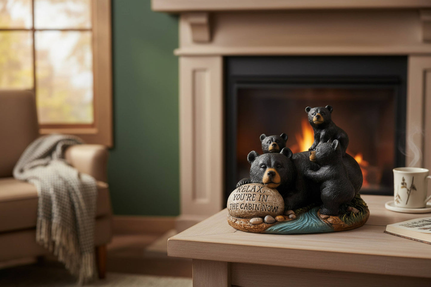 De Leon Collections - Bear Family Relax, You’re in the Cabin Now Figurine