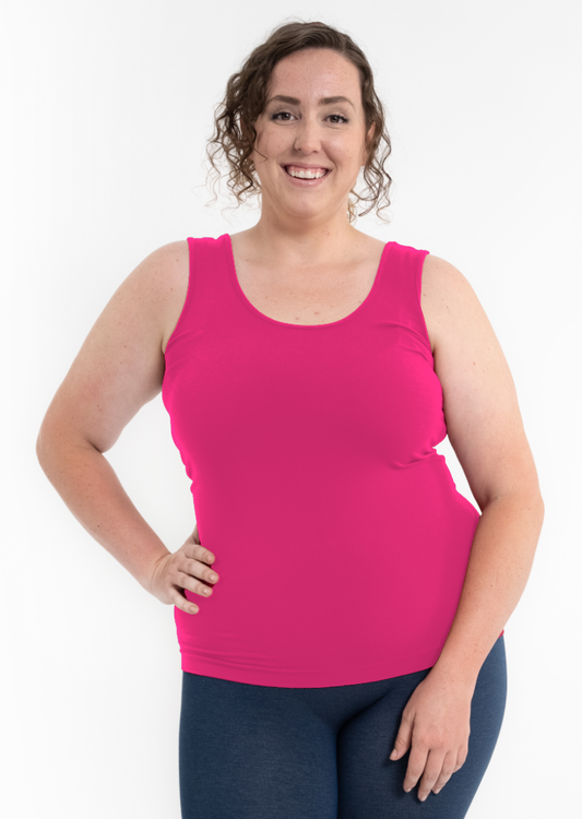 ELIETIAN - Reversible Tank - Curvy Fit: Magenta