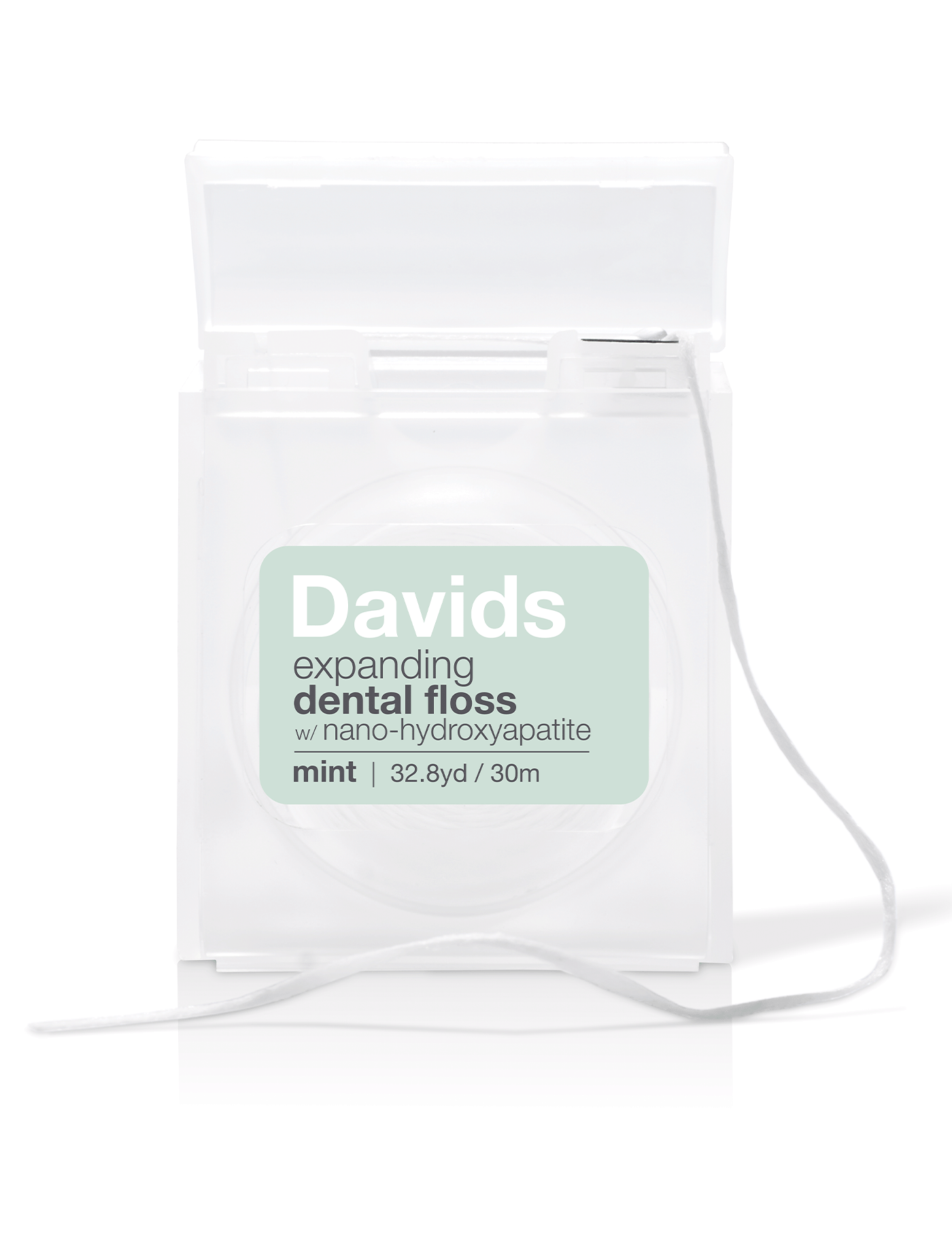 Davids Natural Toothpaste - Davids expanding dental floss / refillable dispenser / mint