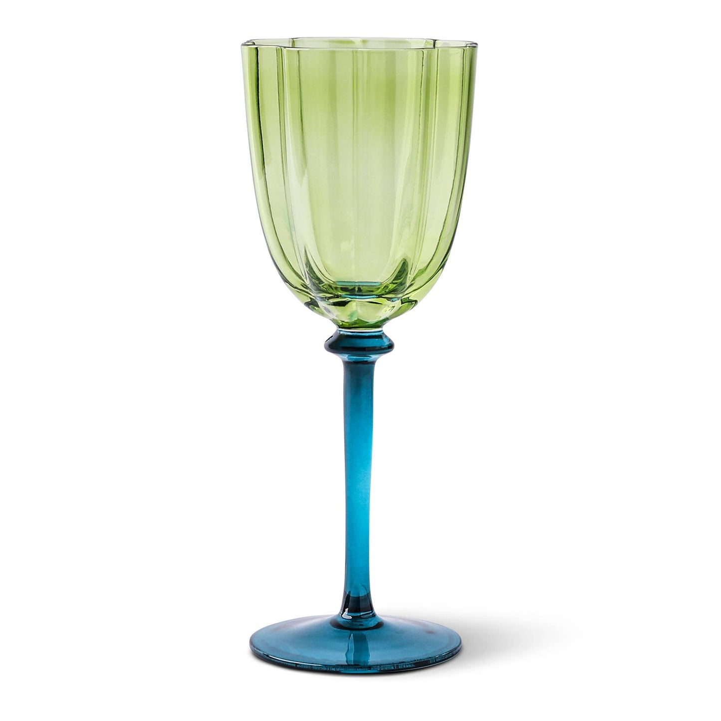 Core Home - 10.1oz Two Tone Wine Glass - Teal and Green.