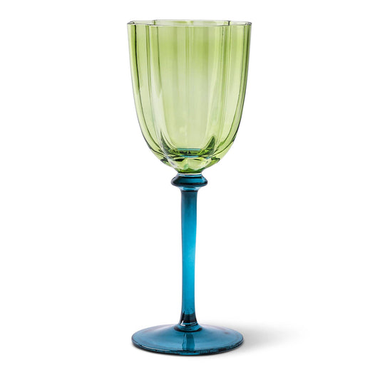 Core Home - 10.1oz Two Tone Wine Glass - Teal and Green.