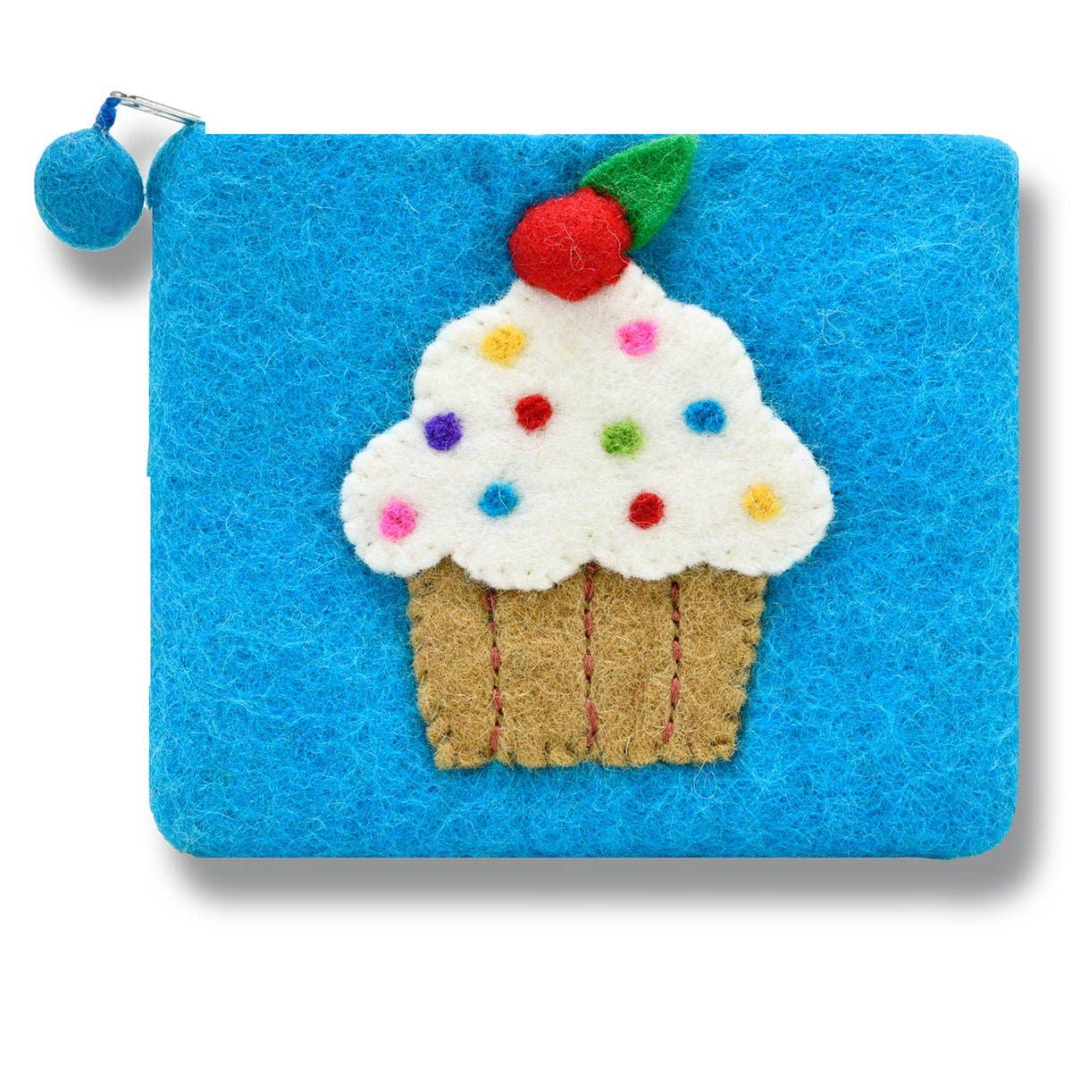 BNB Crafts Inc. - CupCake Felted Coin Purse: Light Turquoise