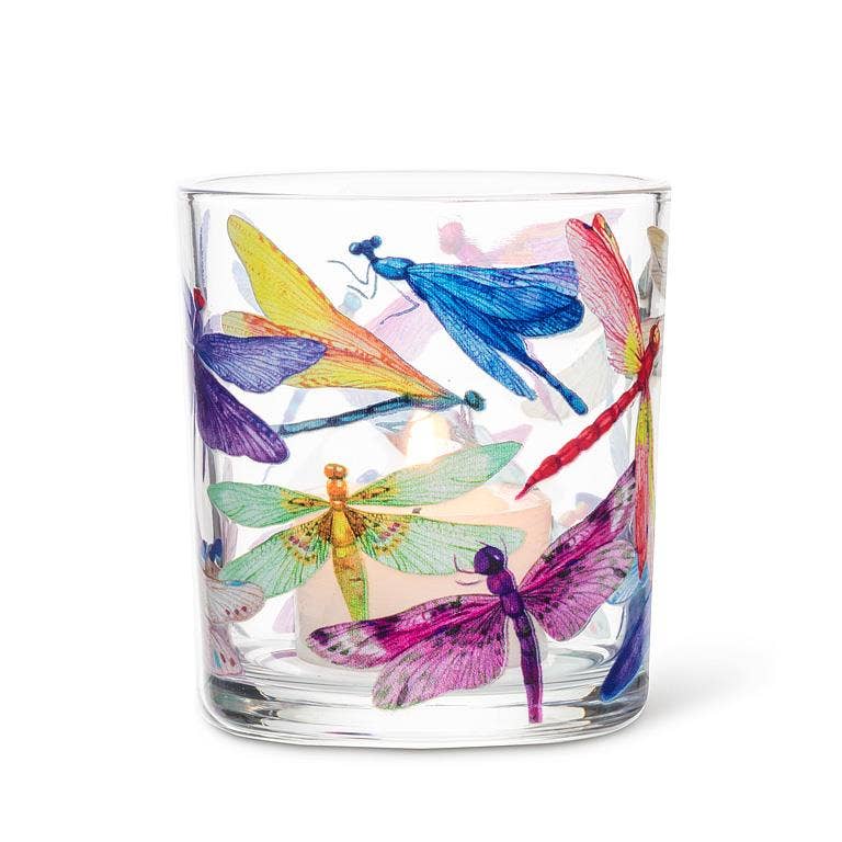 Abbott - Fluttering Dragonflies Votive-3"H
