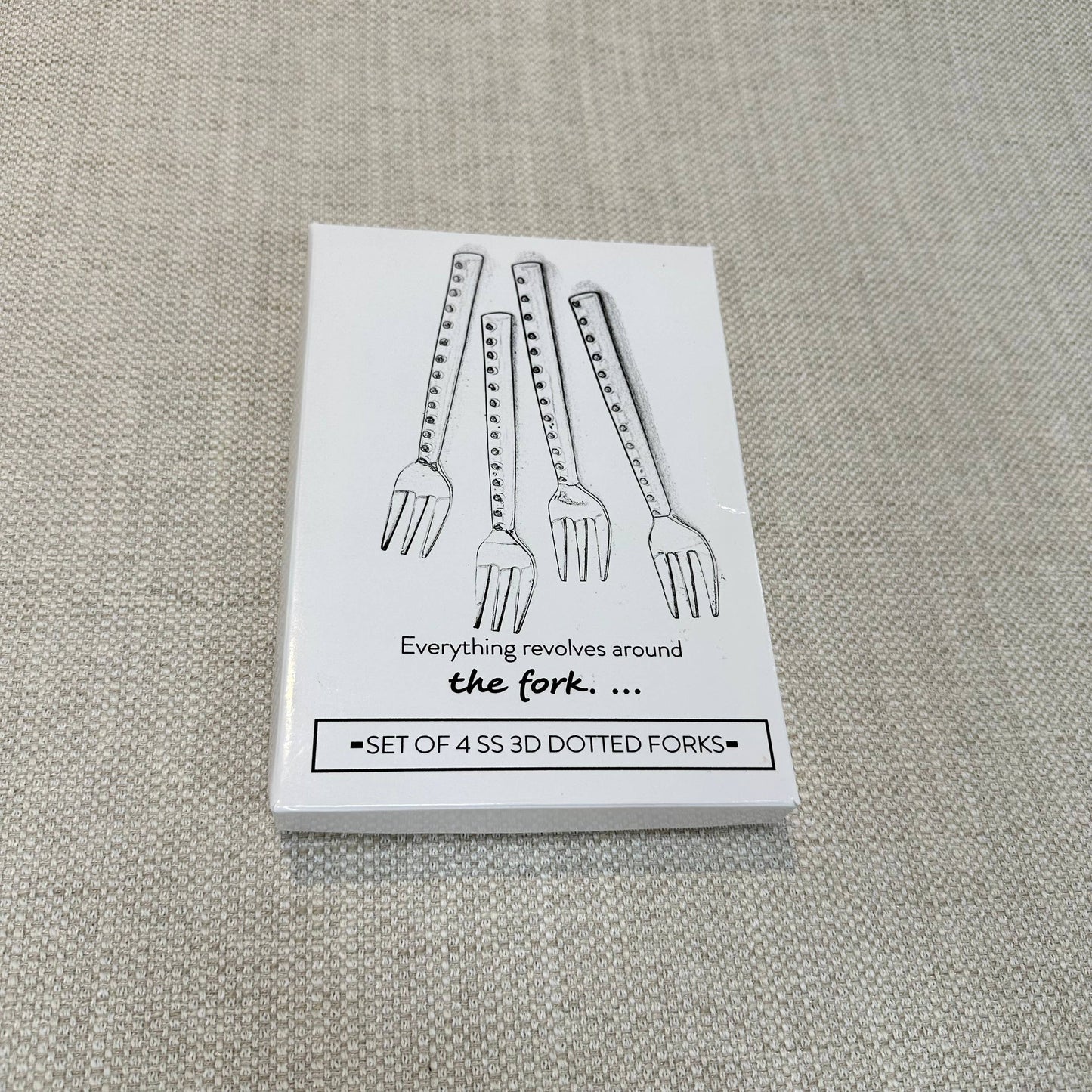 India Handicrafts Inc - Stainless Steel Fork Set, Black Handle