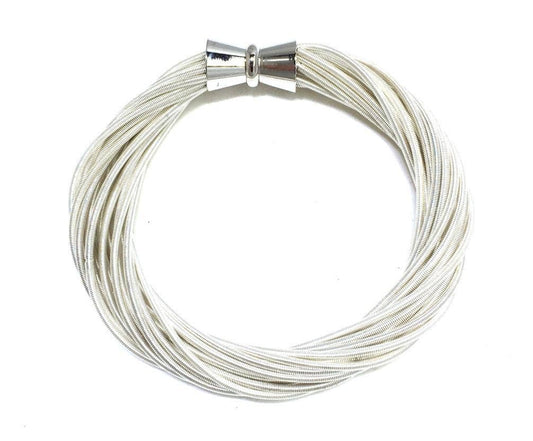 Sea Lily - 594 - White Twist Bracelet with Magnetic Clasp