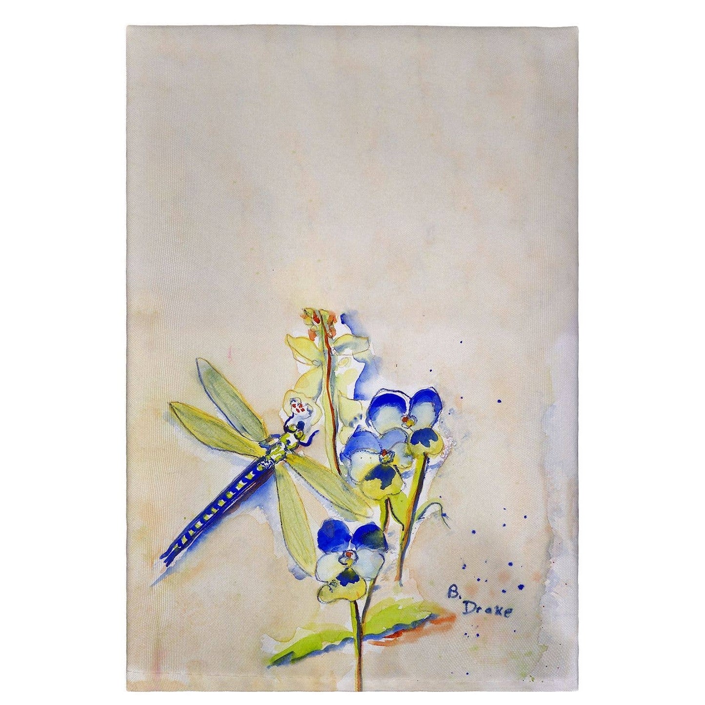Betsy Drake Interiors - Blue DragonFly Guest Towel