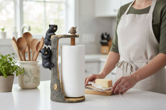 De Leon Collections - BEARS CLIMBING TREE PAPER / TOWEL HOLDER