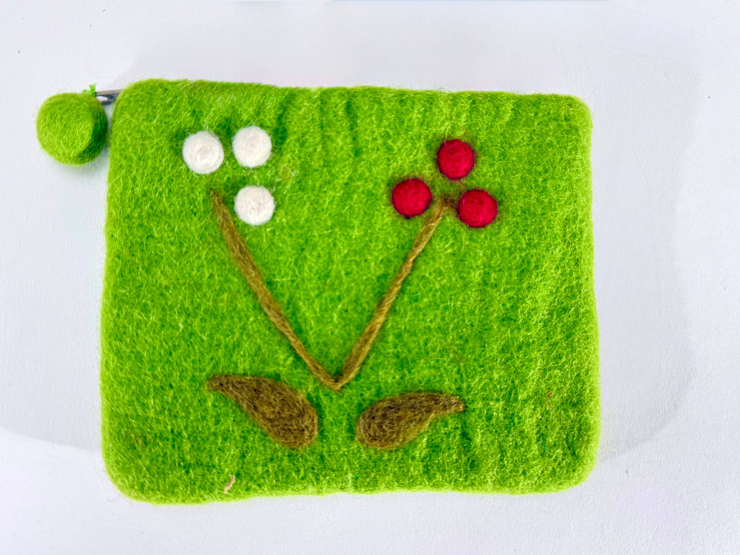 BNB Crafts Inc. - Cherry Design Coin purse: Green