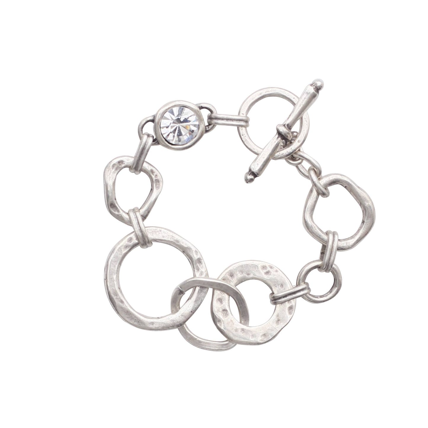 Chanour - Handmade Crystal Pewter Bracelet - 2938