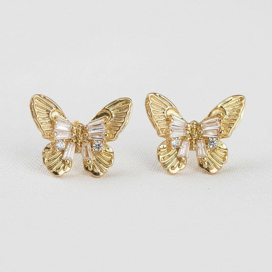 Ellemadera - Butterfly-Inspired Gemstone Drop Earrings