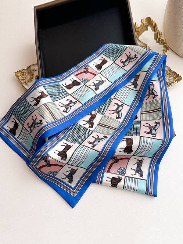 UZ Wholesale Store - Printed Scarf: BLUE / One_size