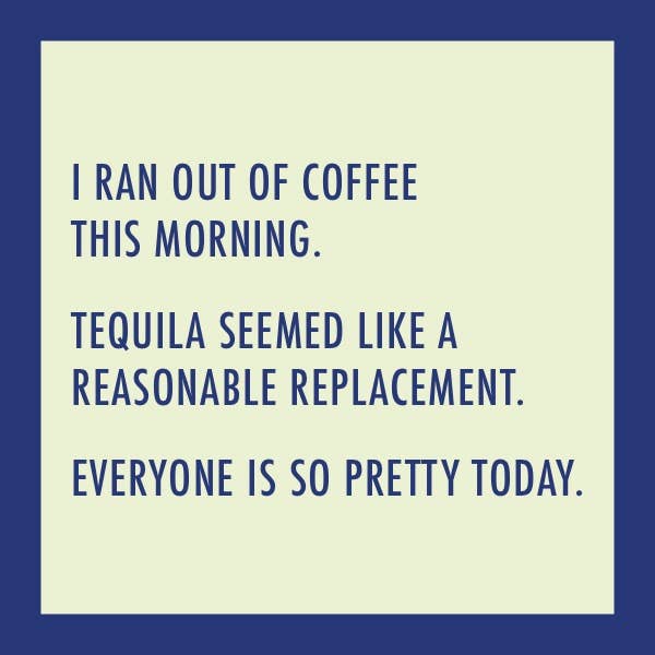 Drinks on Me - COASTER Ran Out Of Coffee | Funny Party Gift | Home Bar Deco
