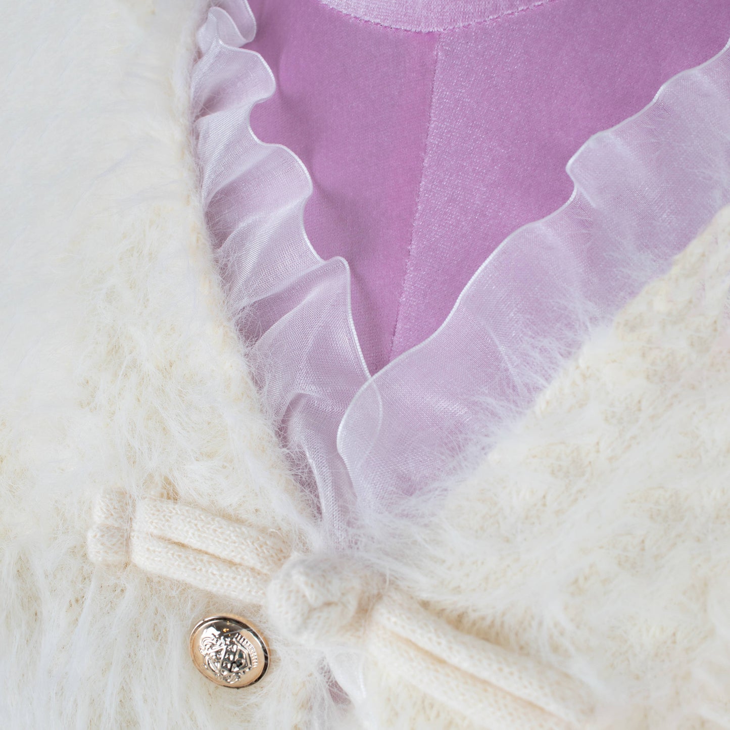 PEACH ACCESSORIES - Delicate and Dreamy Snow Petal Cardigan SK133: Blush