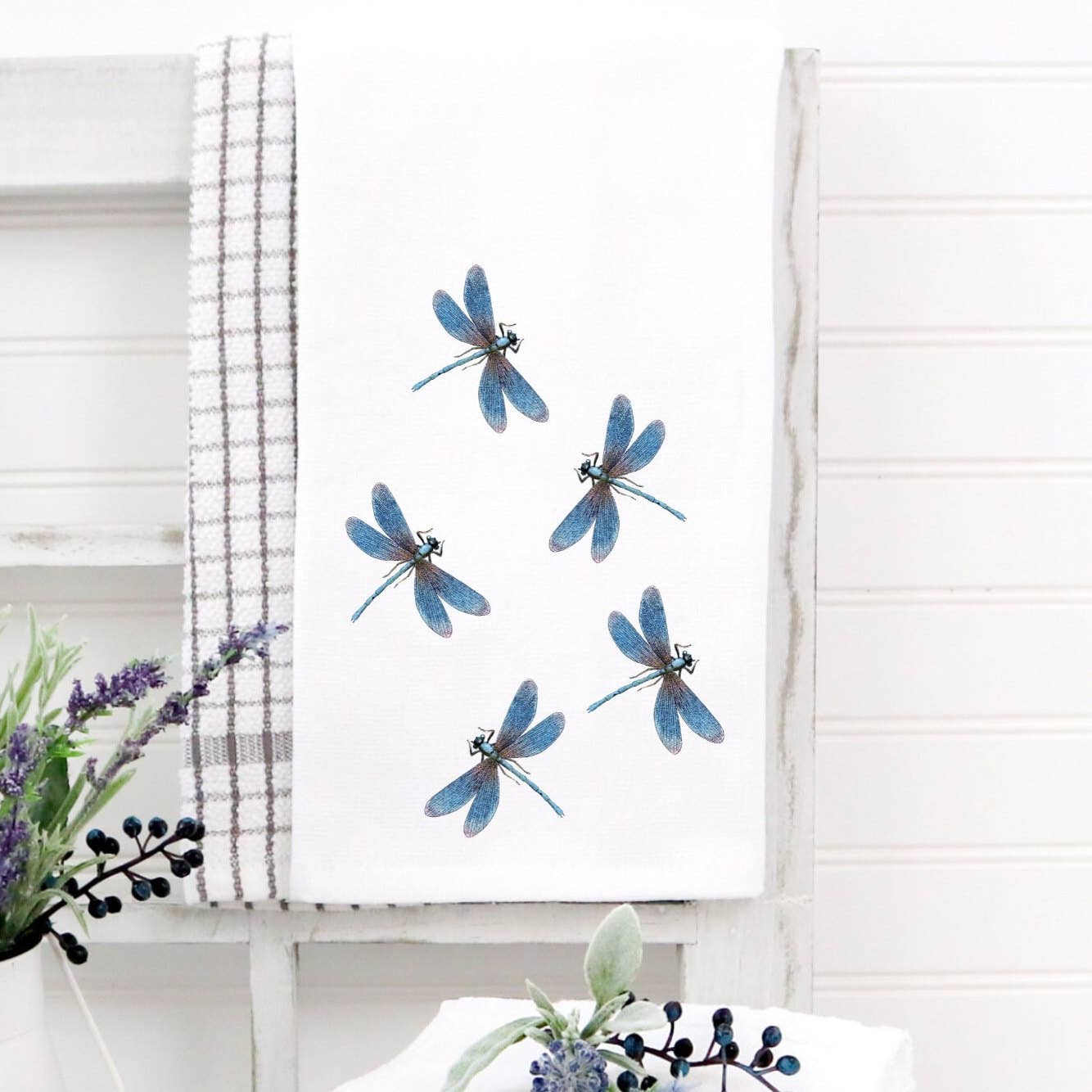 Fernville Creations - Luxury Dragonfly Microfiber & Cotton Hand Towel