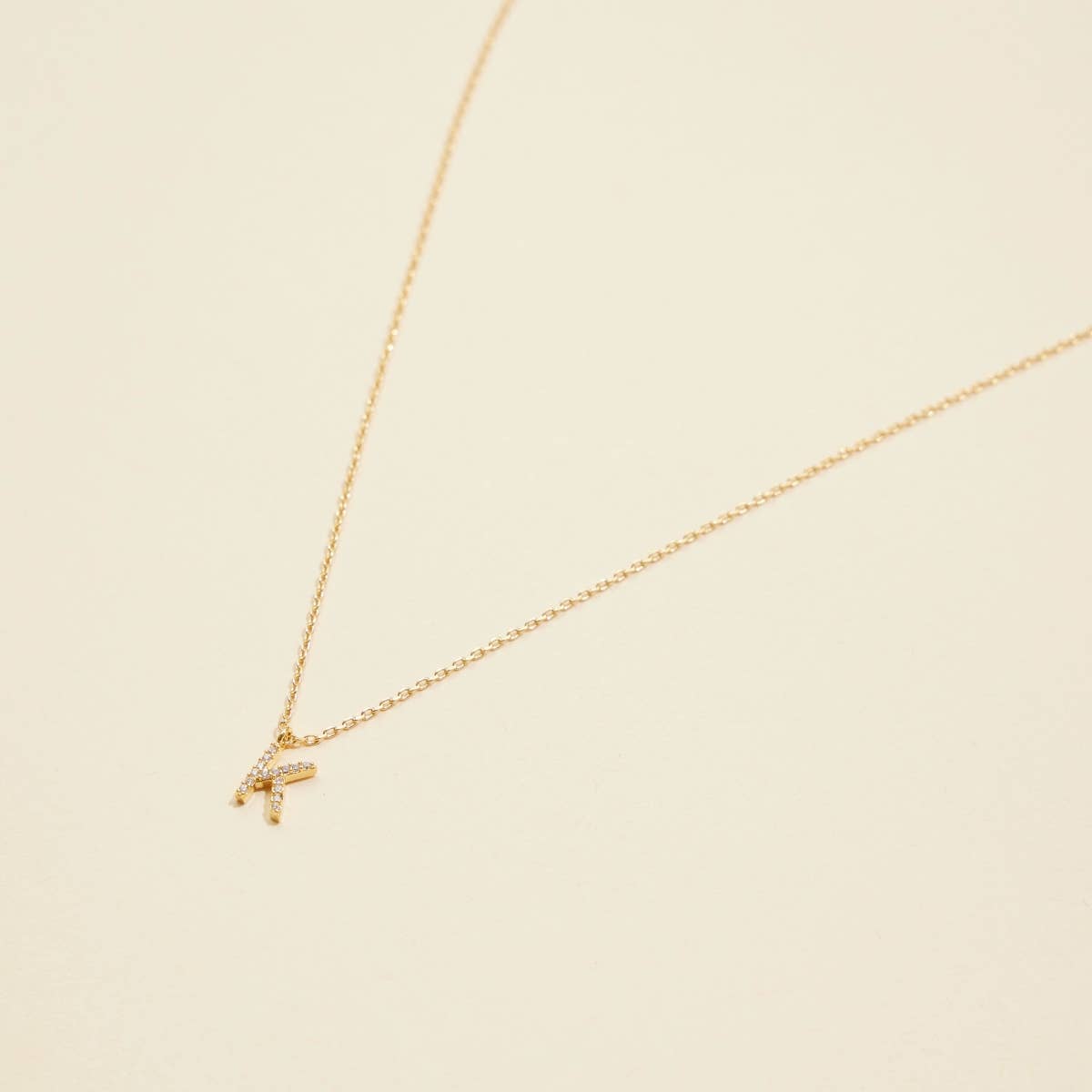 Lilla Haven - 12 Pack of Cubic Zirconia Initial Gold Dipped Necklaces: Gold Assorted / One / 4DN18021