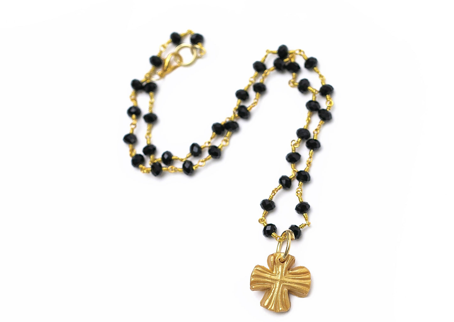 Hidden Truth Jewelry - Black Onyx chain with Julia Cross Necklace