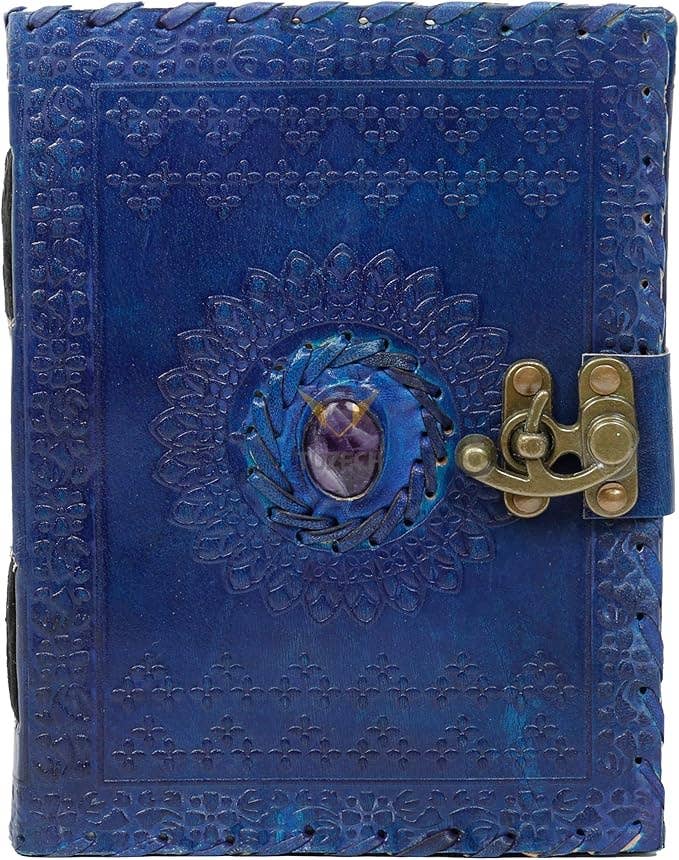 Tuzech Leather - Handmade 7x5 Leather Journal – Vintage Travel Writing Diary: Red