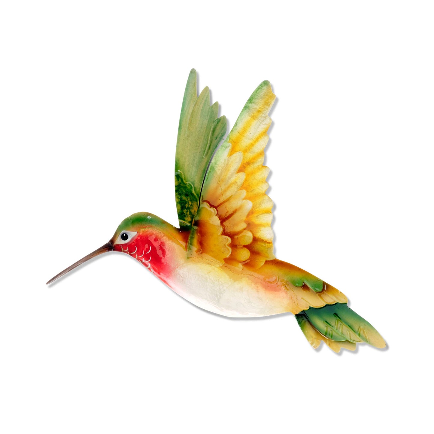 Eangee Home Design - Hummingbird Wall Decor Yellow And Green, w/ Capiz-In/Outdoor