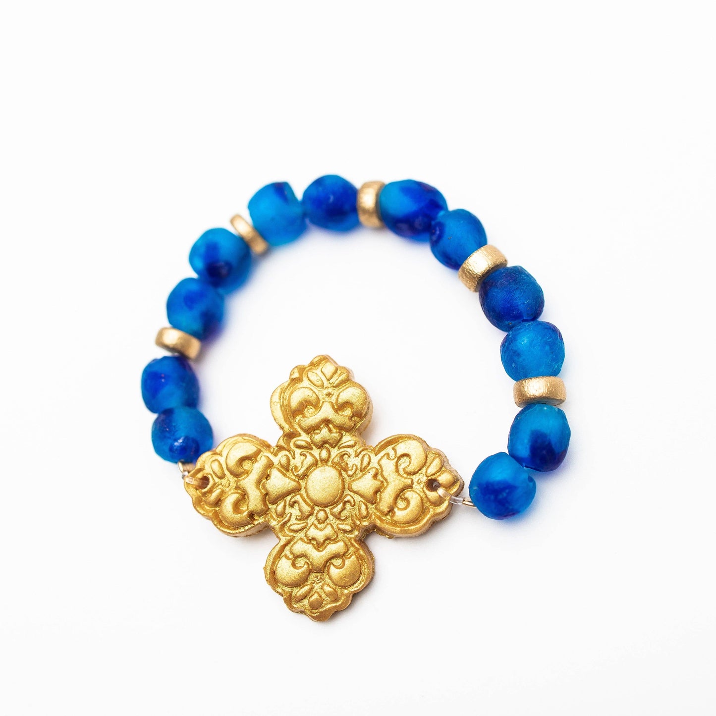 Hidden Truth Jewelry - Blue African Glass with Andrea Cross