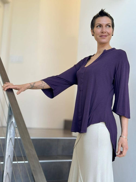 CARAUCCI - Kurta Tunic: Plum / One Size