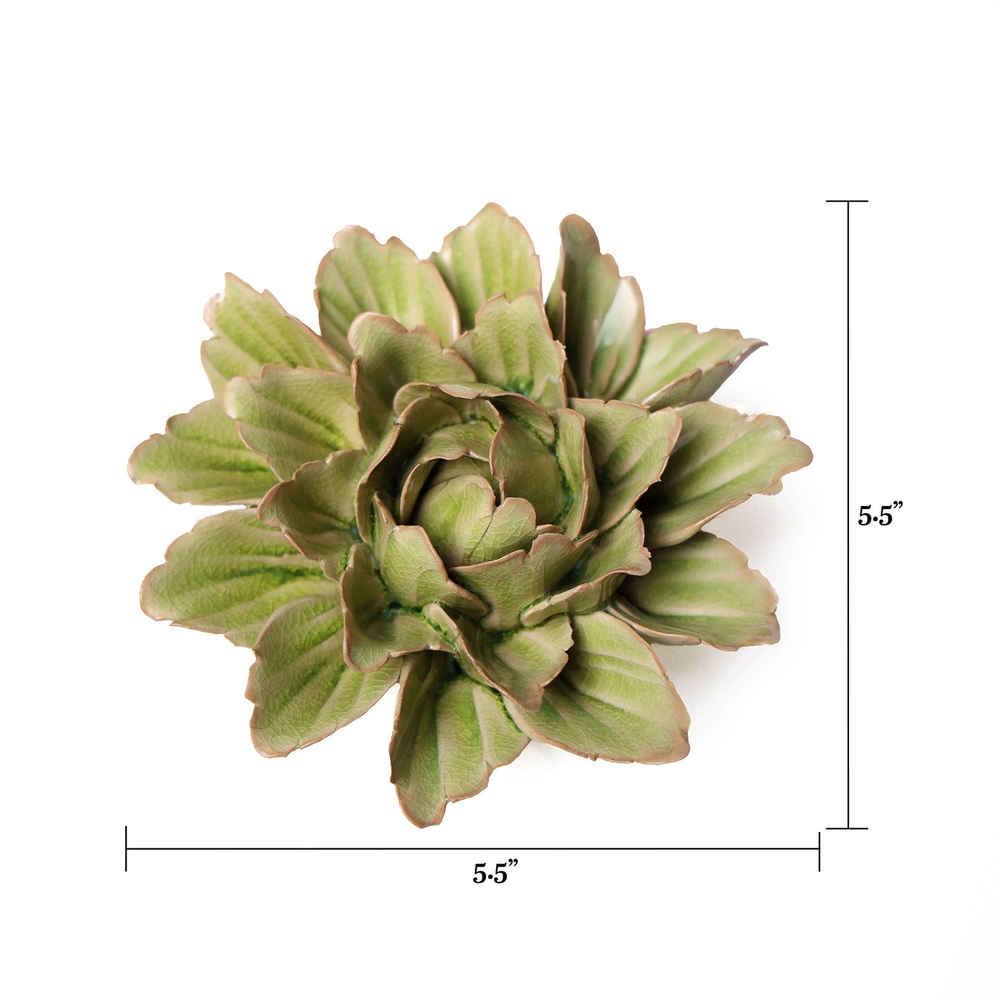 Chive - Japan Ceramic Flowers With Keyhole For Wall Hanging: MOM Flower Mint