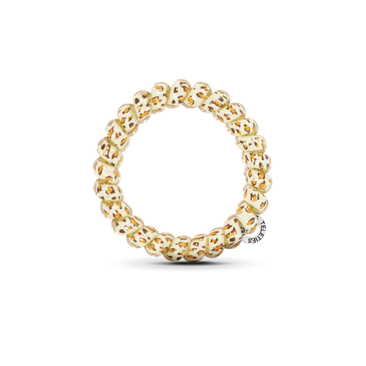 TELETIES - Spiral Hair Coils | Large | Leopard Hair Ties