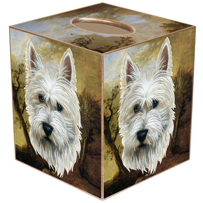 Marye-Kelley - Westie Tissue Box Cover: Paper Mache