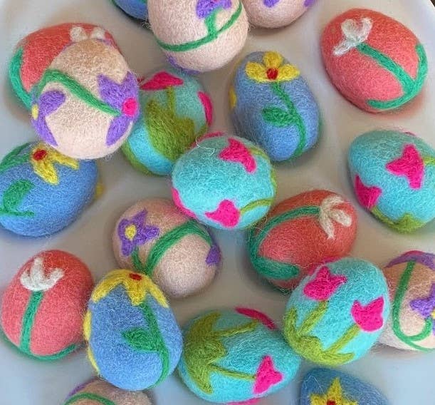 Wool Haus - Bright Felted Wool Easter Egg Decoration