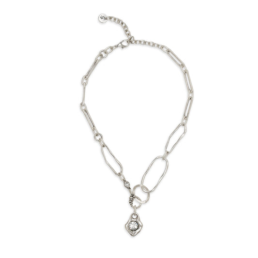 Chanour - Handmade Crystal Pewter Necklace - 3935