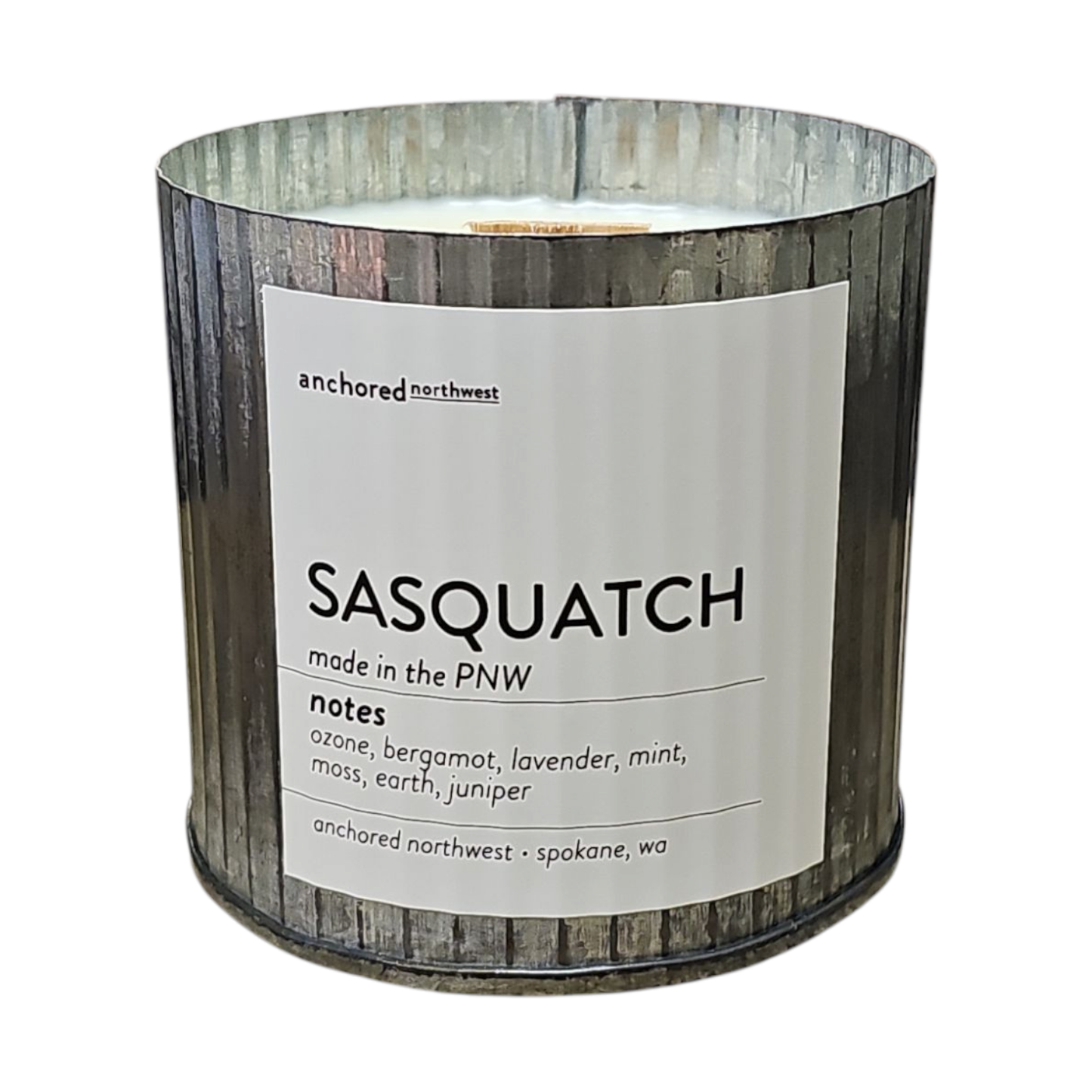 Anchored Northwest - Sasquatch (Bigfoot) Wood Wick Candle, Rustic Farmhouse Decor: 10oz