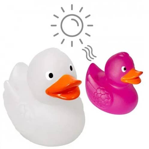 Duckshop - Rubber Duck Magic Duck UV color change white to pink - rubber duck