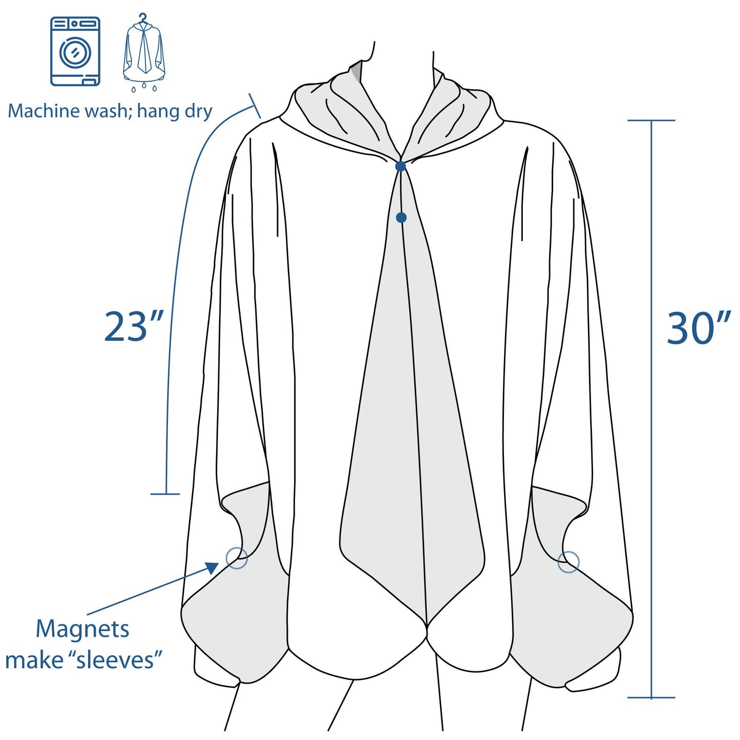 RainCaper - Blush & William Morris Tulips Rain Travel Cape