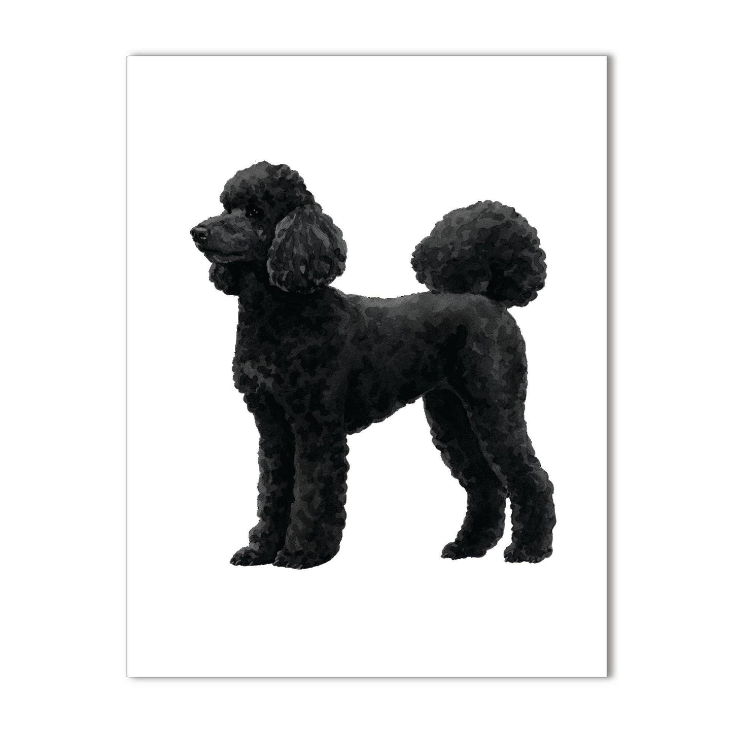 Bourbon & Bacon - Standard Poodle, Black Note Cards