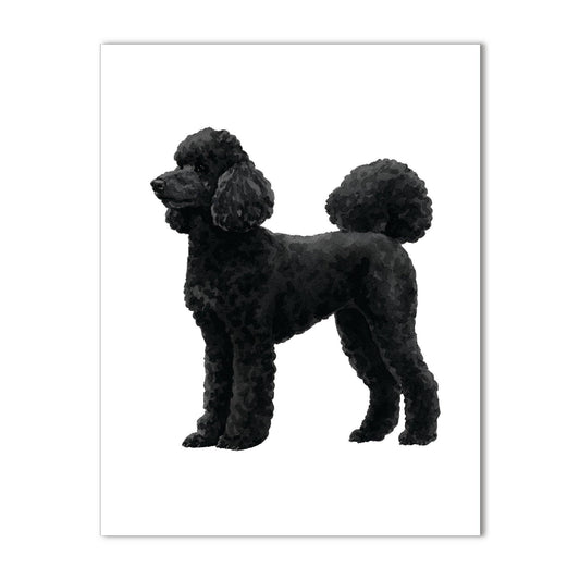 Bourbon & Bacon - Standard Poodle, Black Note Cards