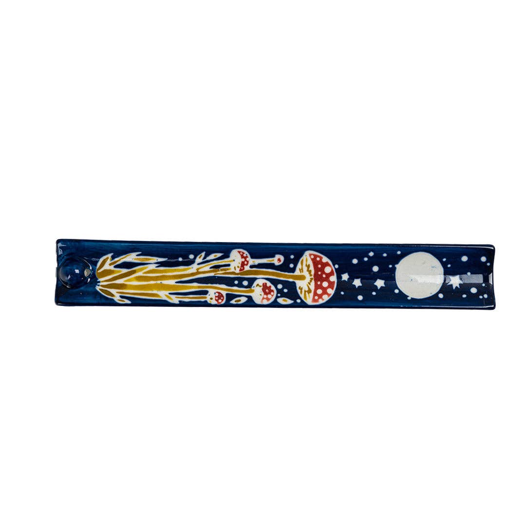 Urban Tokyo - Handpainted Ceramic Incense Holder 9 inch L Toadstool (1/72)